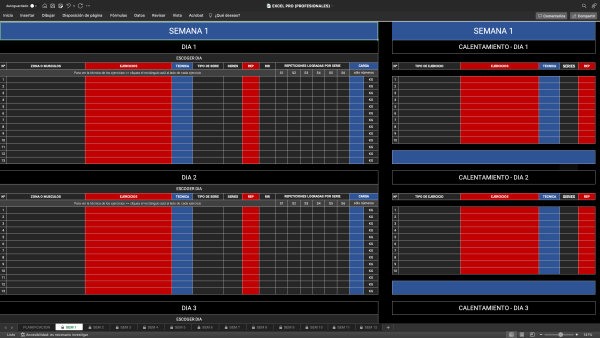 Excel de Planificación de Entrenamiento - Imagen 2