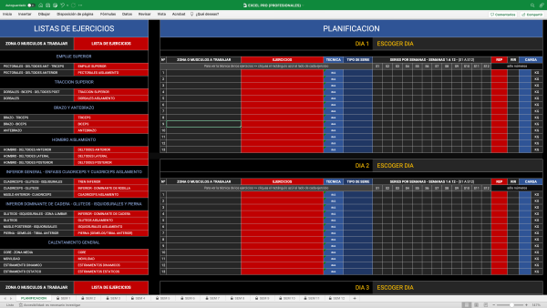 Excel de Planificación de Entrenamiento - Imagen 3